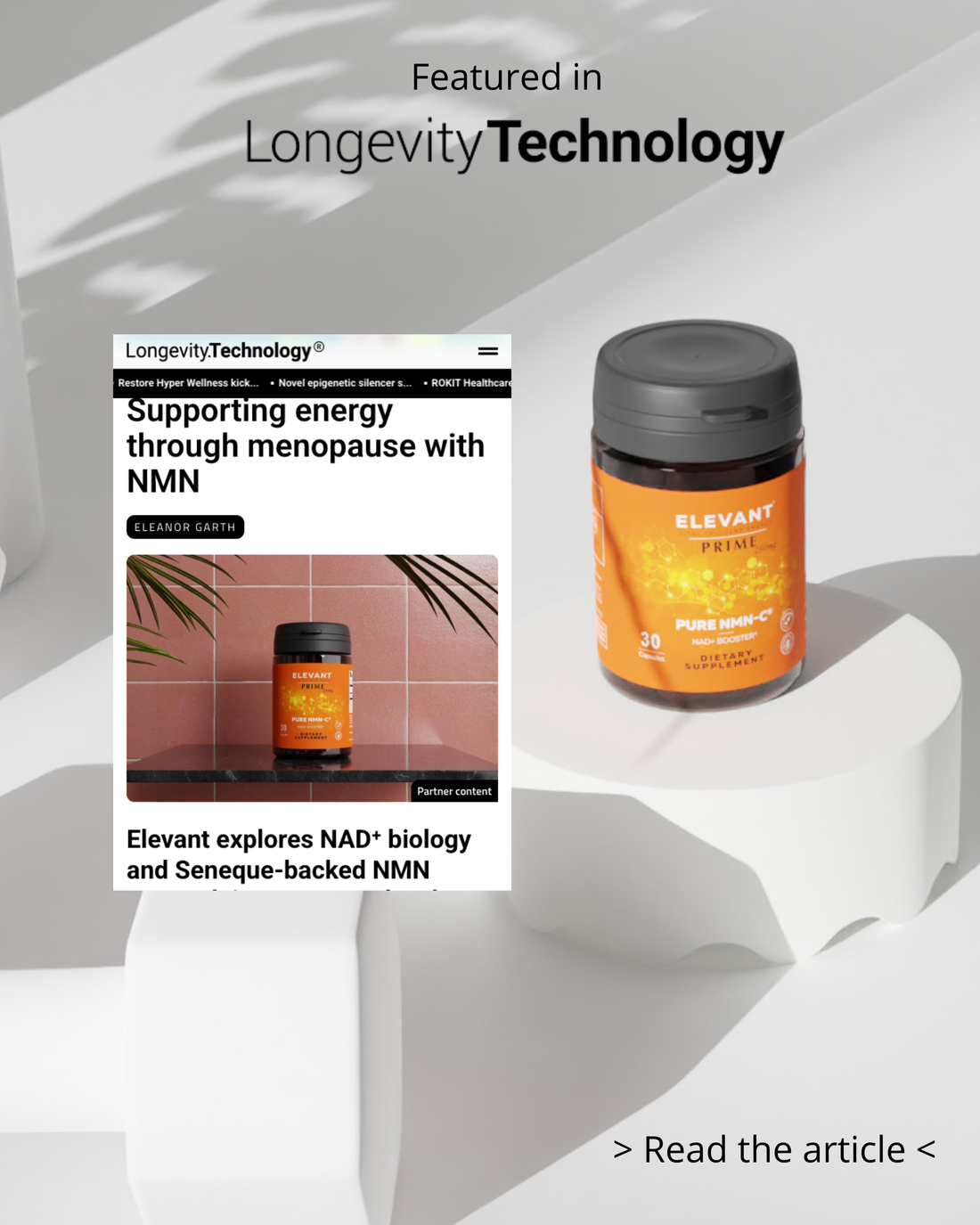 Featured in Longevity.Technology – Elevant Prime NMN